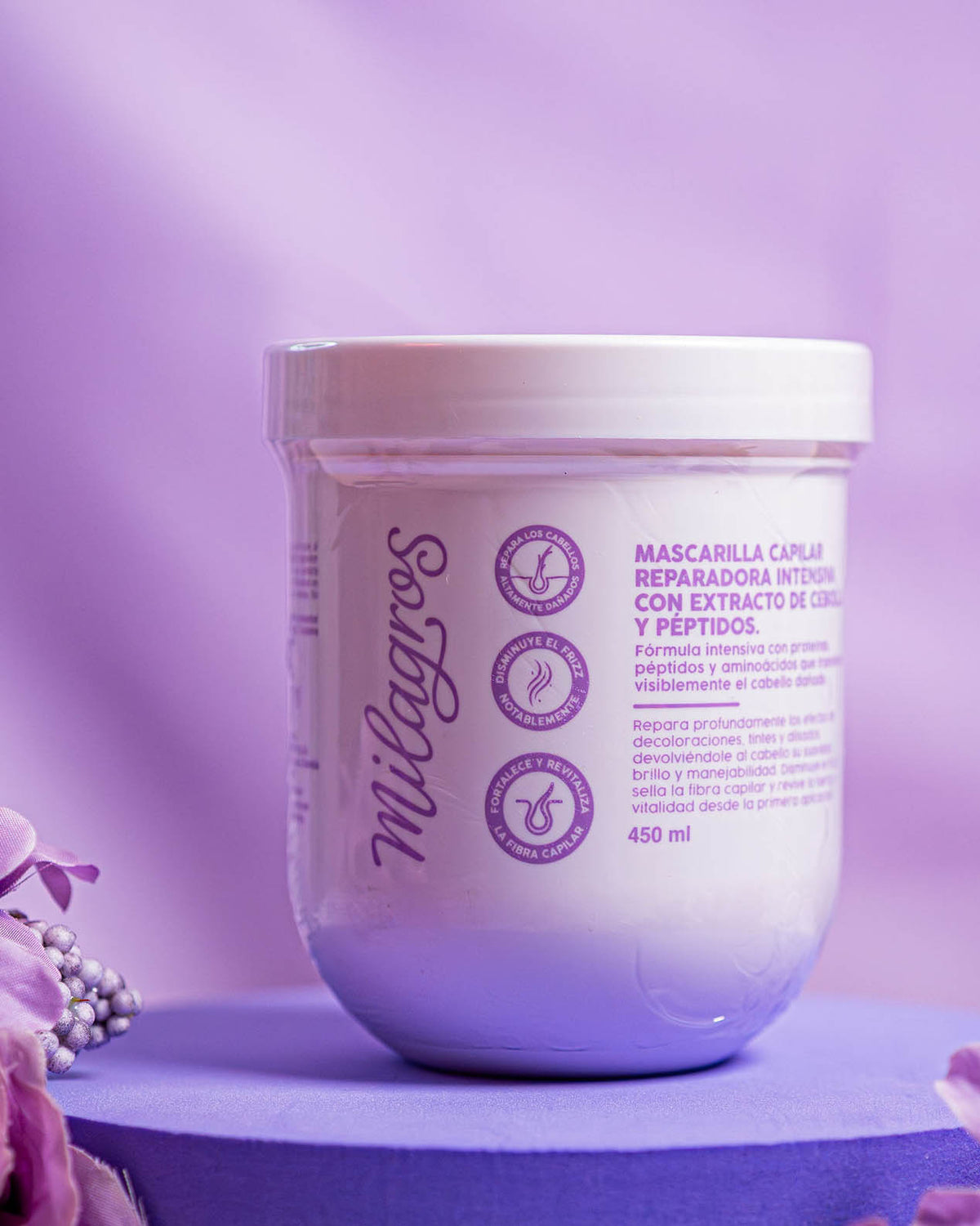 Mascarilla Capilar Reparadora Intensiva Milagros Con Extracto De Cebolla y Péptidos